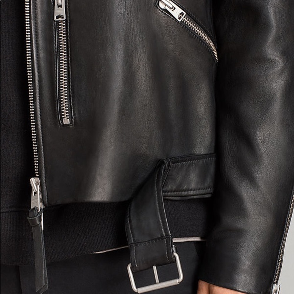 Allsaints Kaho Sheep Leather Biker Jacket - Picture 5 of 8